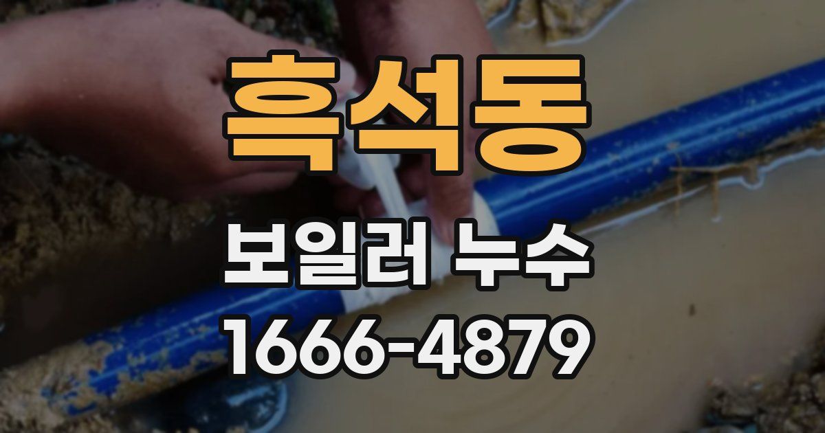 흑석동 보일러 누수