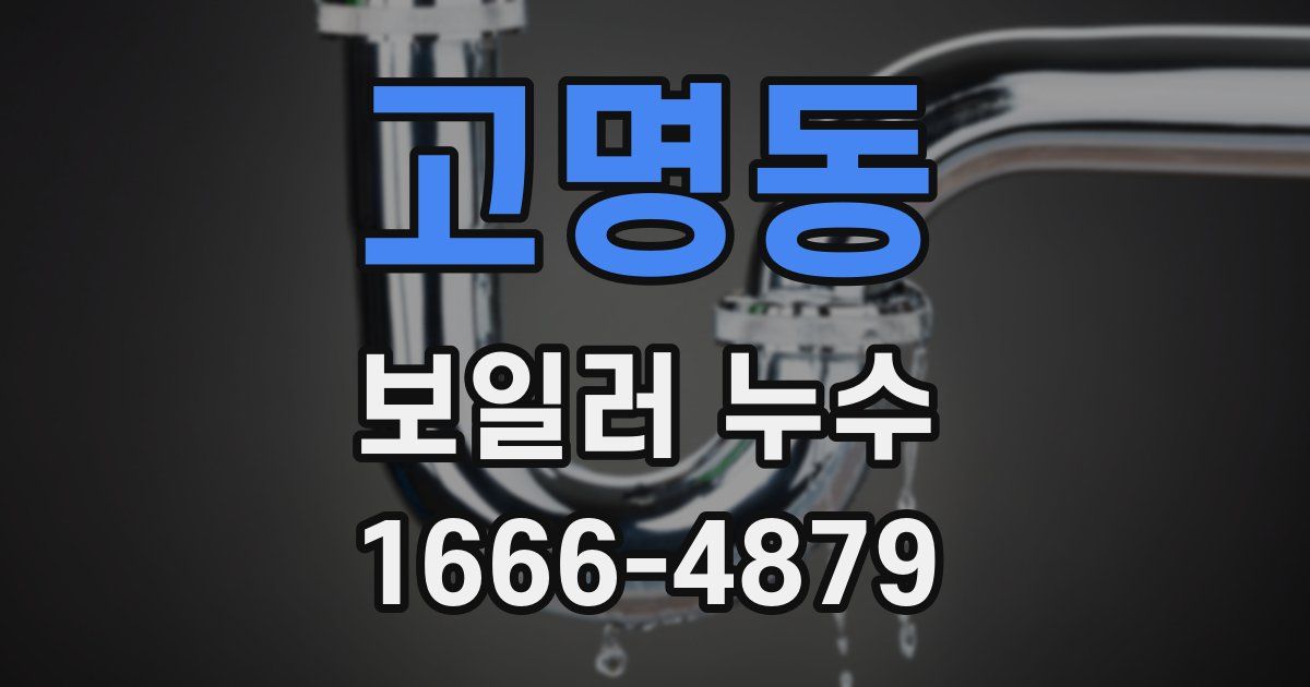 고명동 보일러 누수