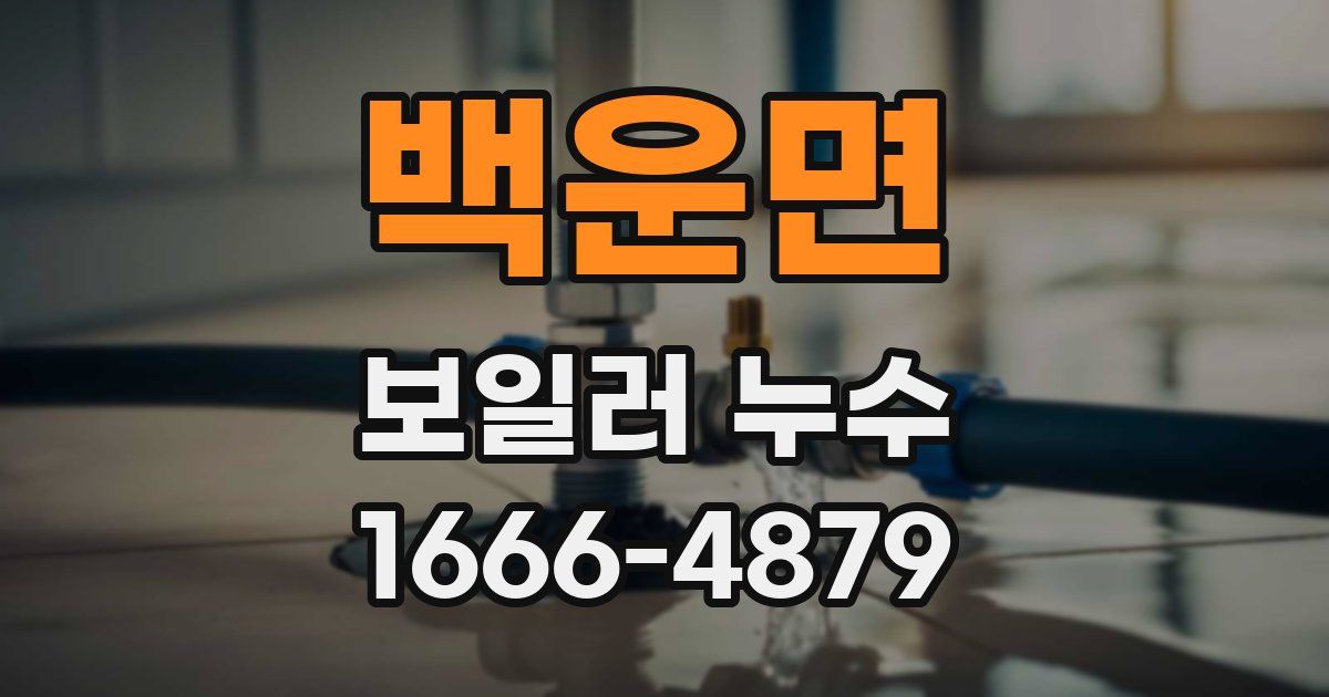 백운면 보일러 누수