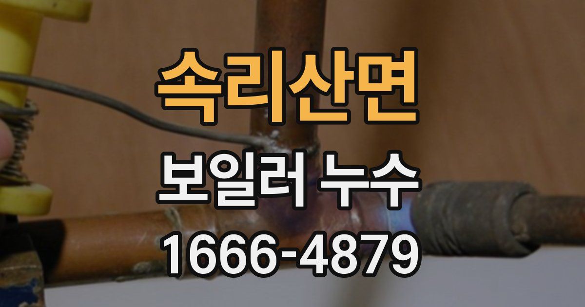 속리산면 보일러 누수