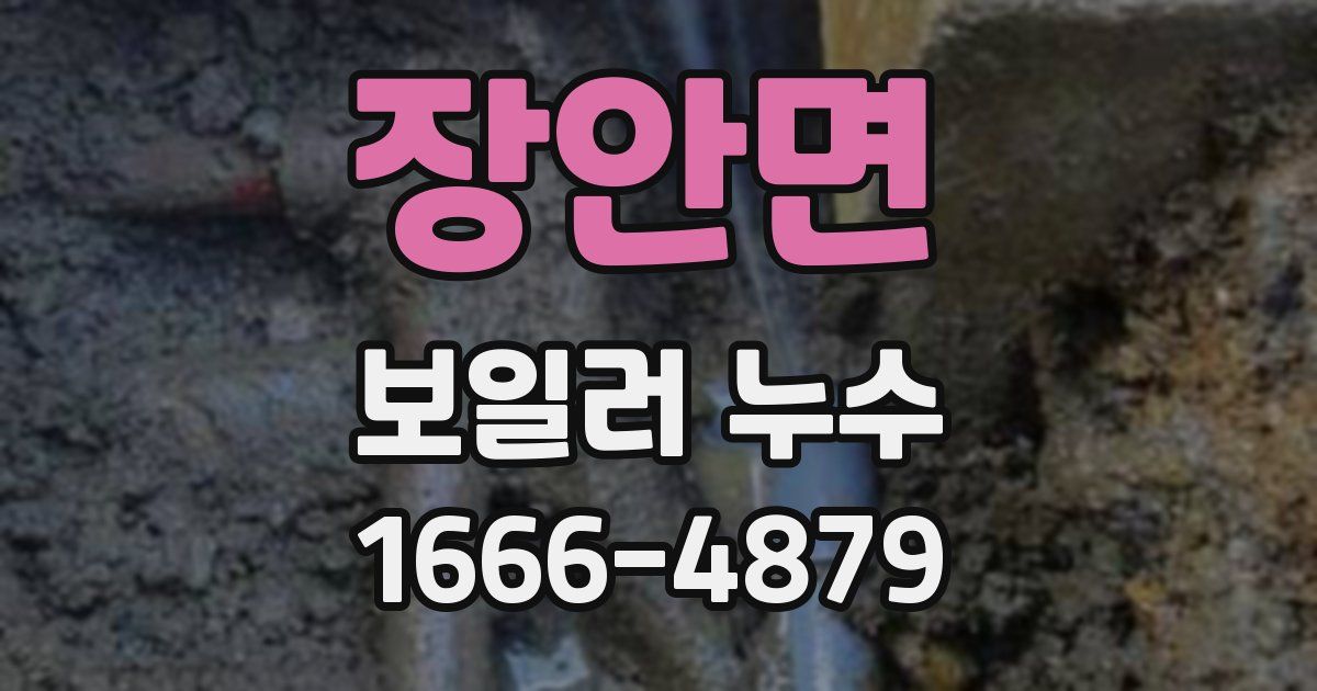장안면 보일러 누수