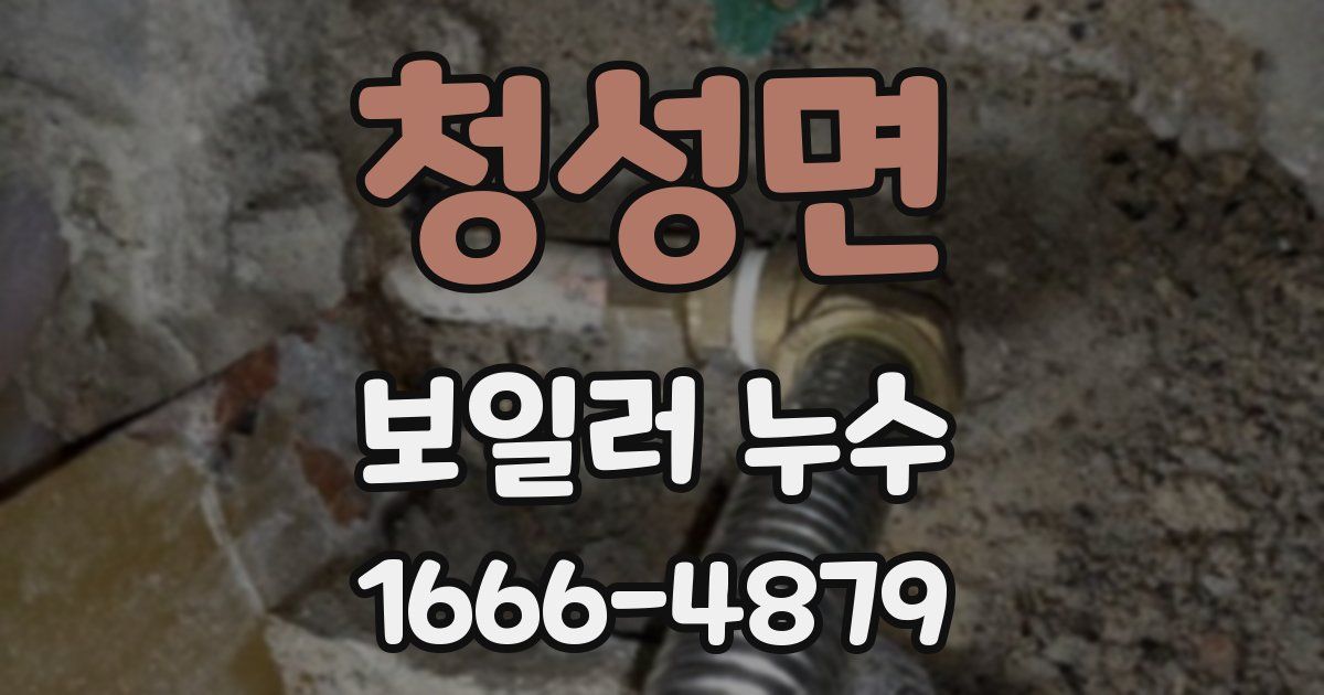 청성면 보일러 누수