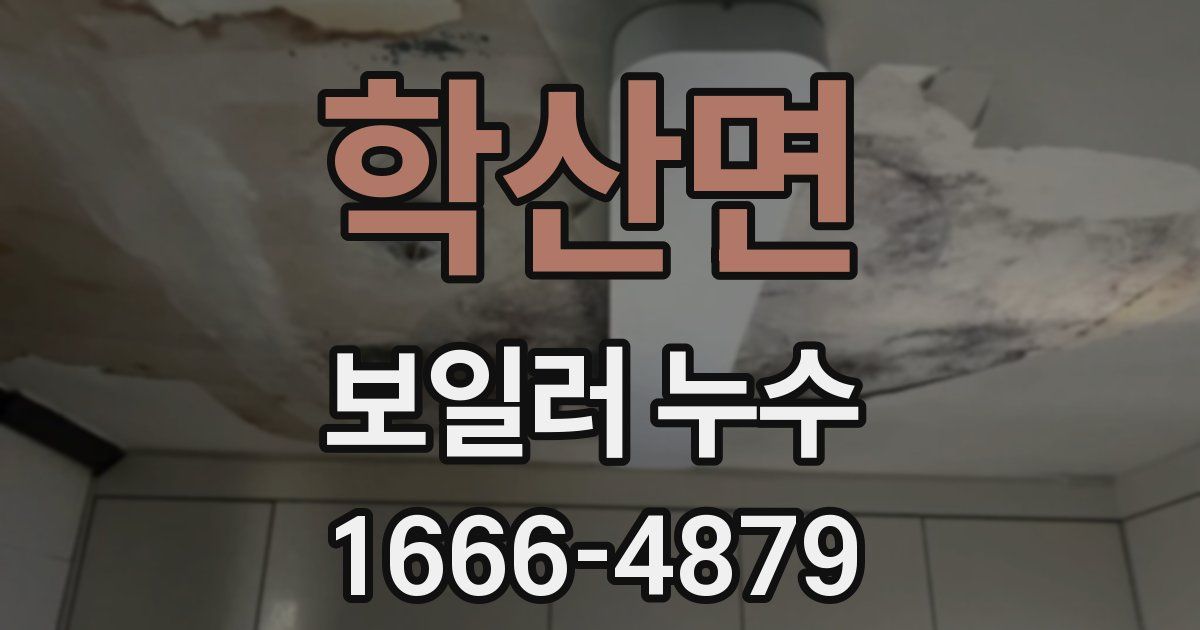 학산면 보일러 누수