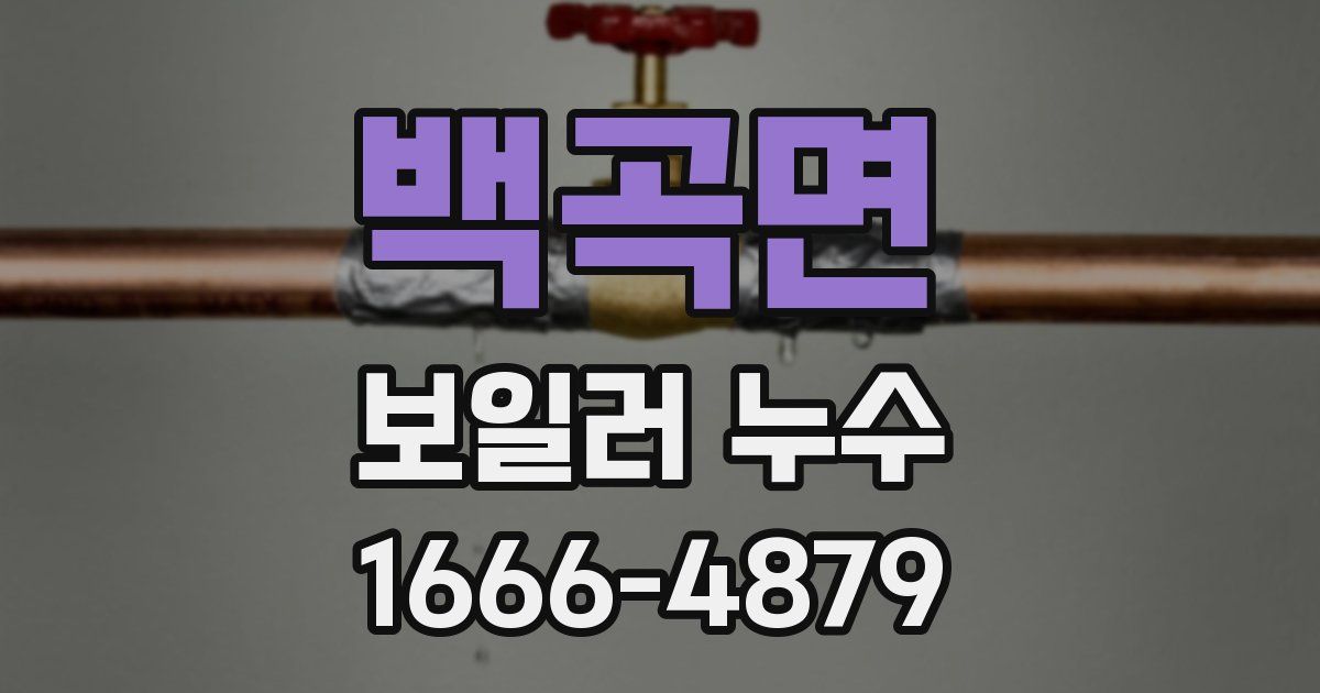 백곡면 보일러 누수