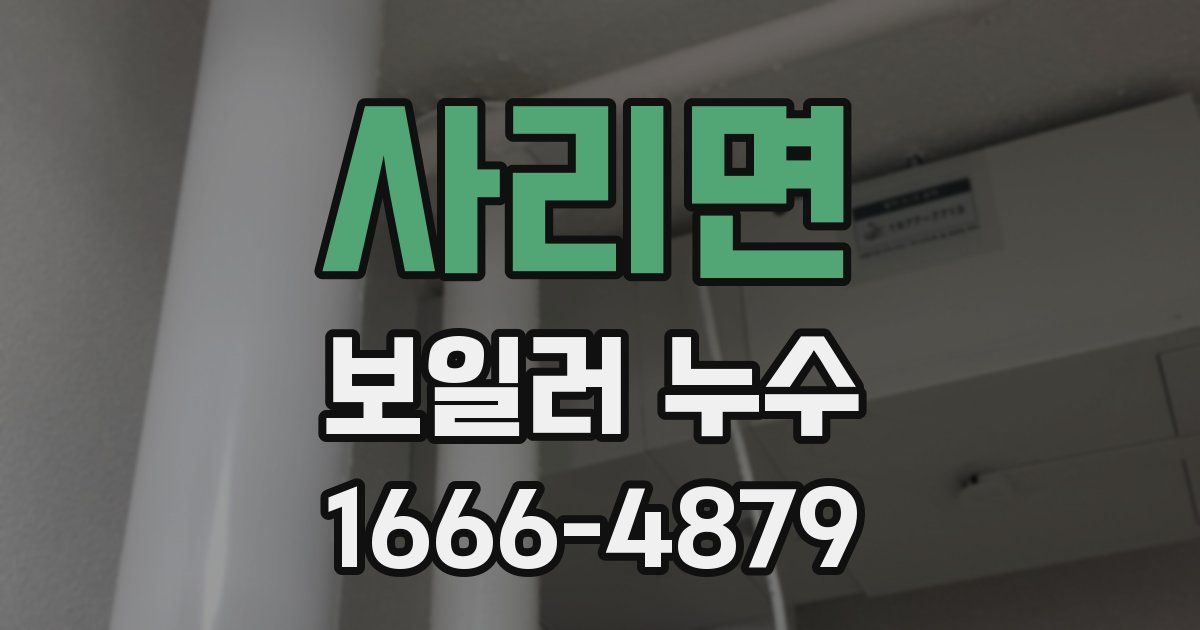 사리면 보일러 누수