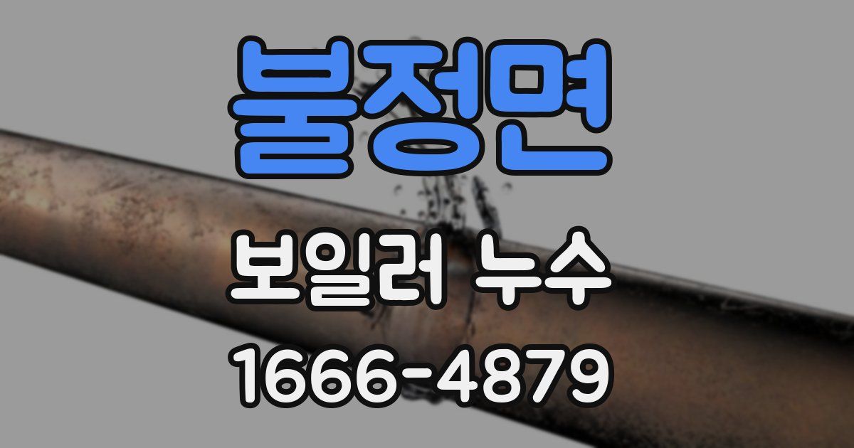 불정면 보일러 누수