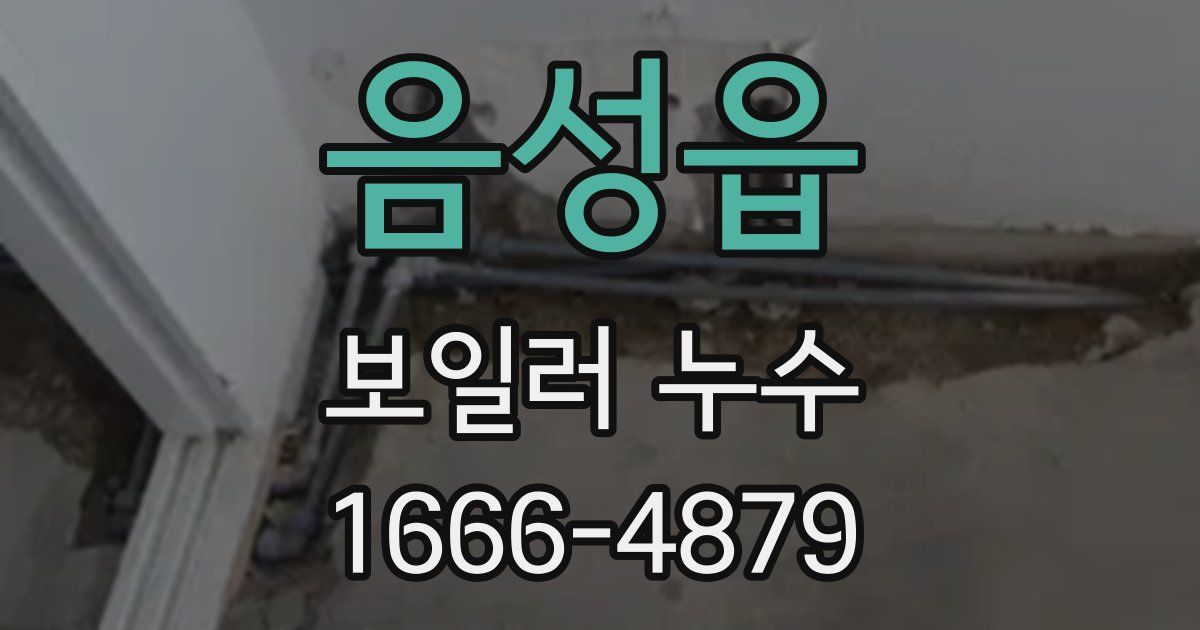 음성읍 보일러 누수