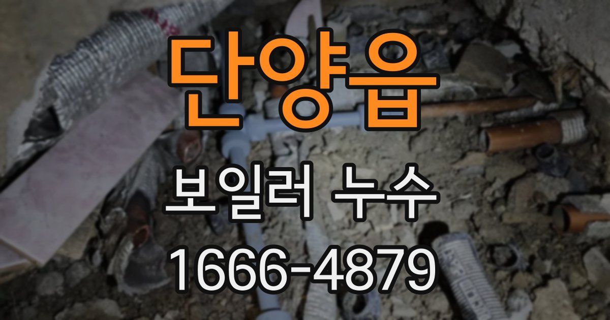 단양읍 보일러 누수