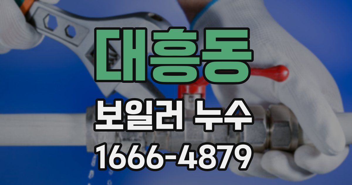 대흥동 보일러 누수