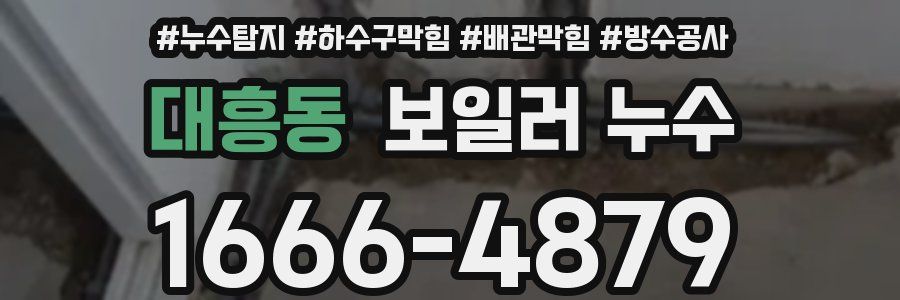대흥동 보일러 누수