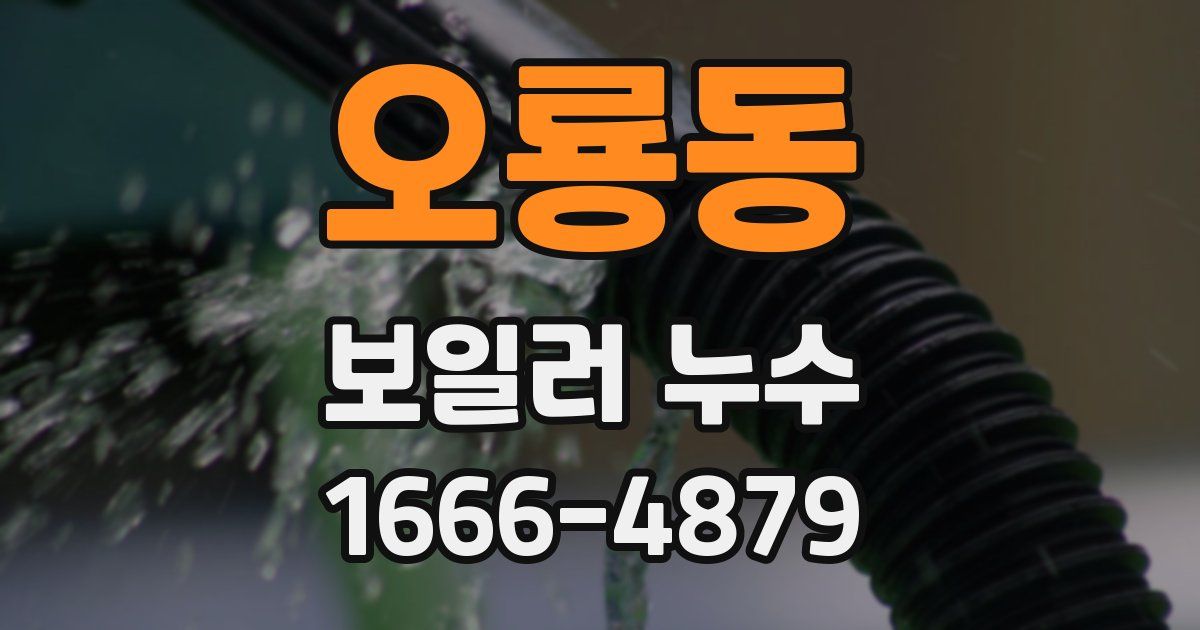 오룡동 보일러 누수