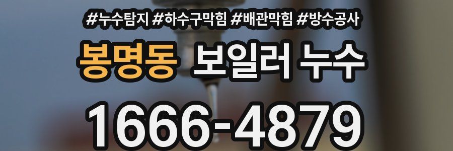 봉명동 보일러 누수