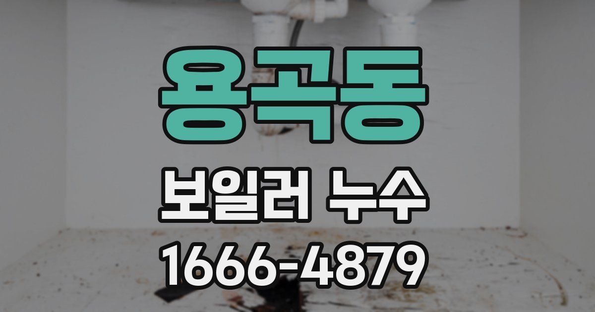 용곡동 보일러 누수