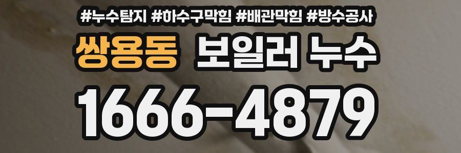 쌍용동 보일러 누수