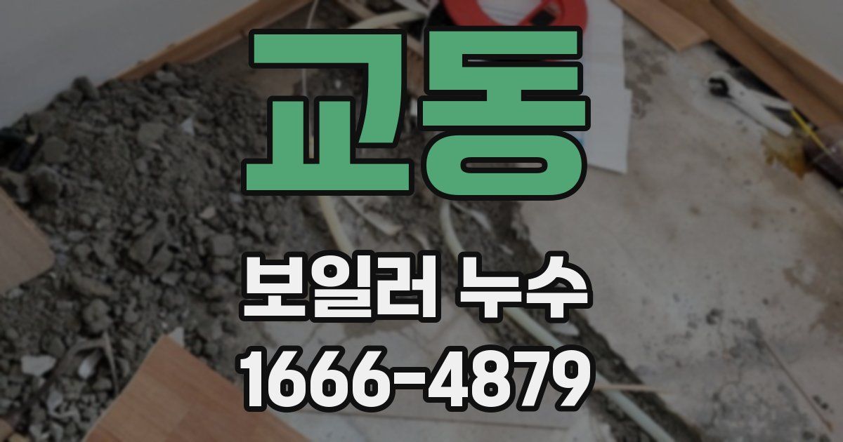 교동 보일러 누수