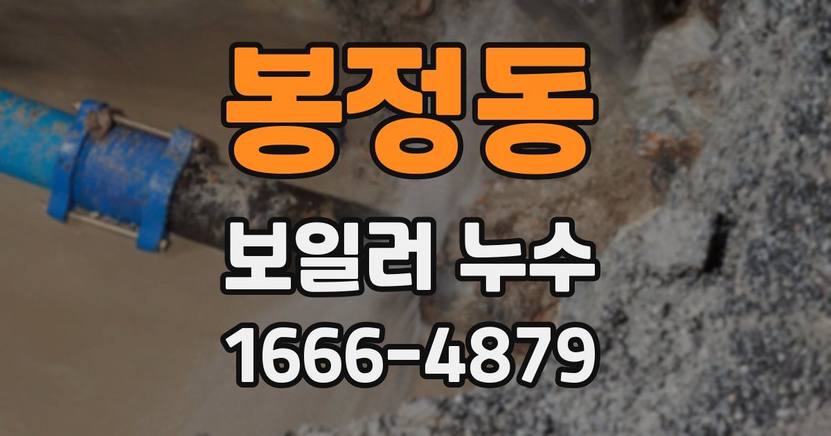 봉정동 보일러 누수
