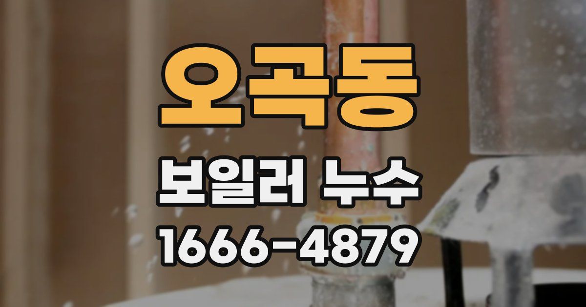 오곡동 보일러 누수