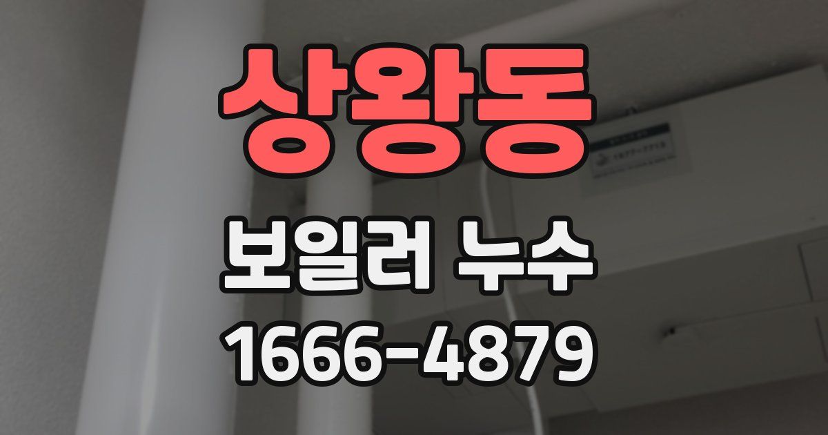 상왕동 보일러 누수