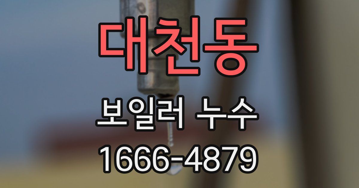 대천동 보일러 누수