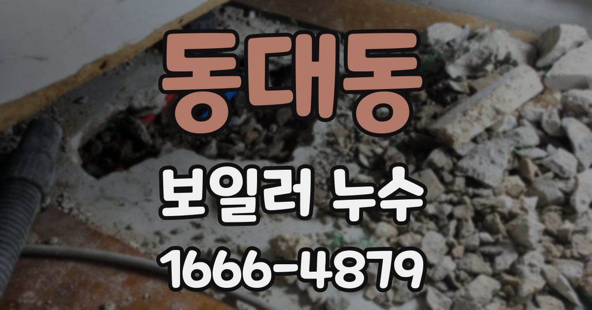 동대동 보일러 누수
