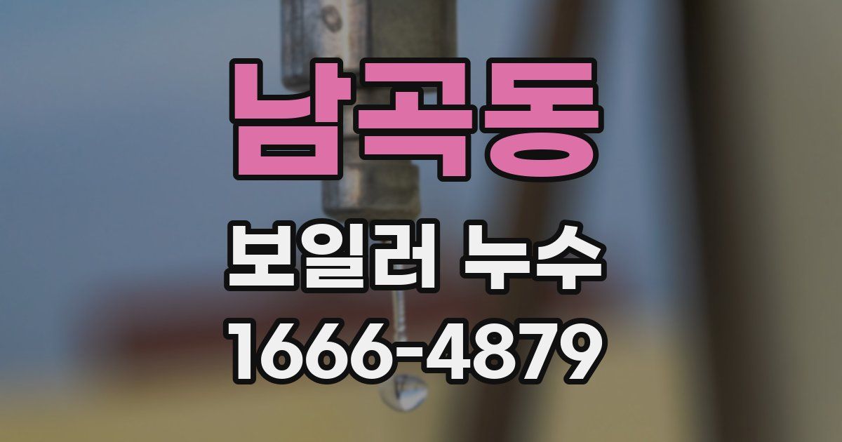 남곡동 보일러 누수