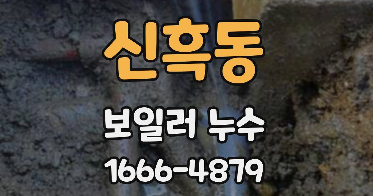 신흑동 보일러 누수