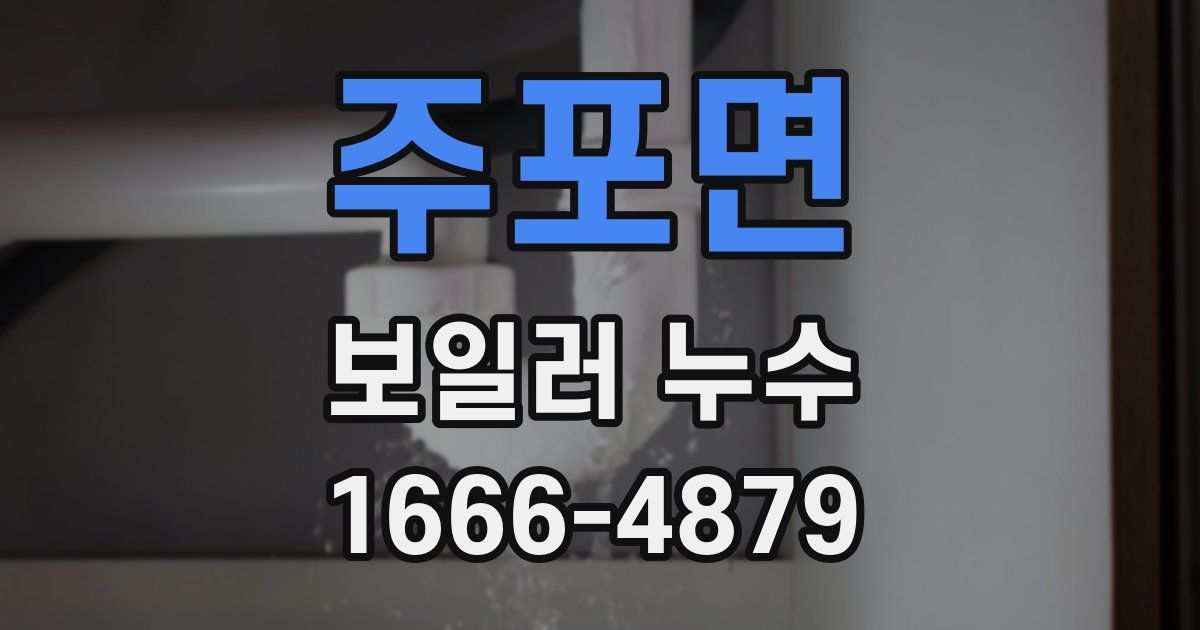 주포면 보일러 누수
