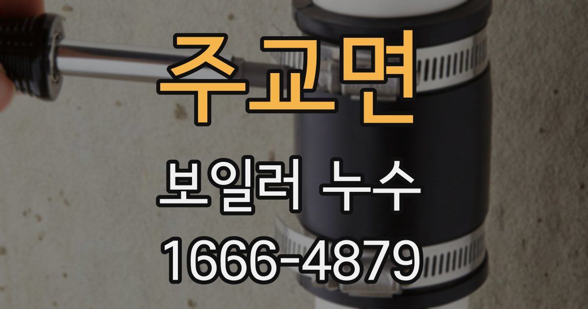 주교면 보일러 누수