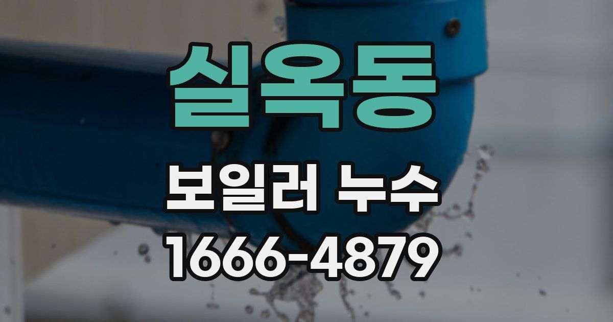 실옥동 보일러 누수