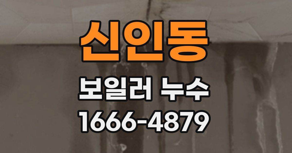 신인동 보일러 누수