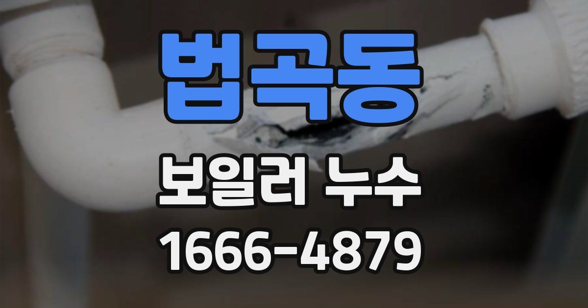 법곡동 보일러 누수