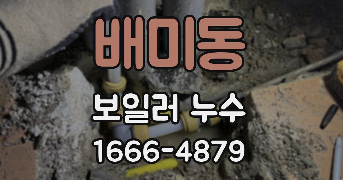 배미동 보일러 누수