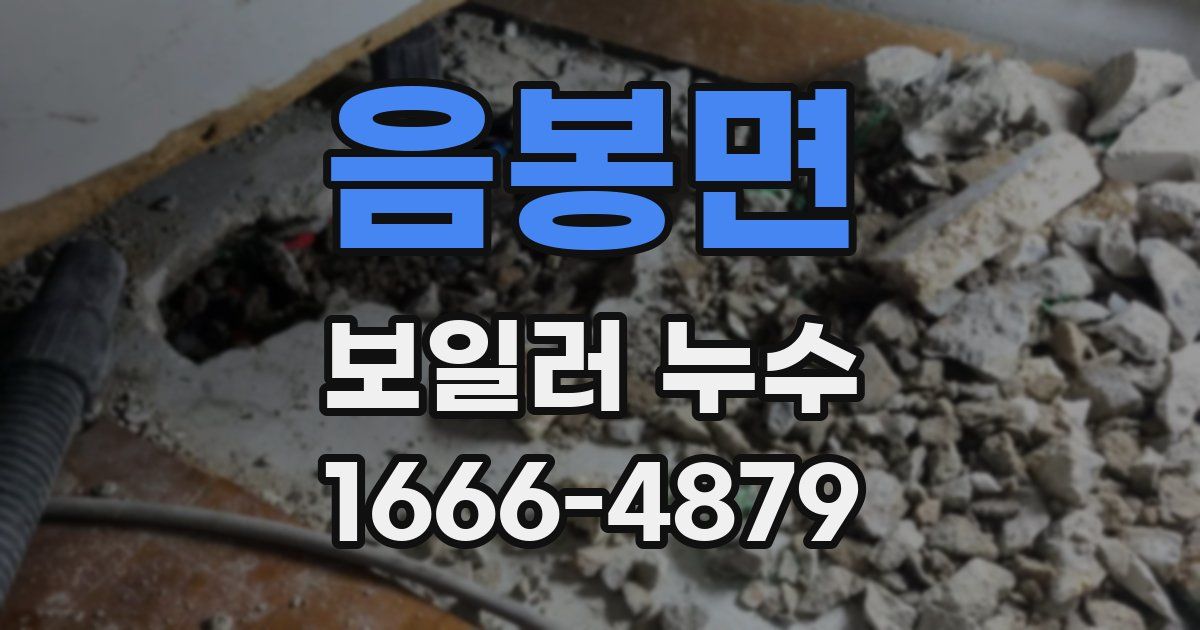 음봉면 보일러 누수