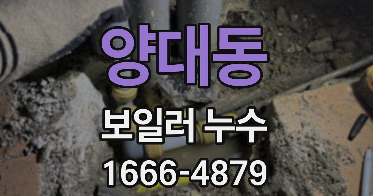 양대동 보일러 누수