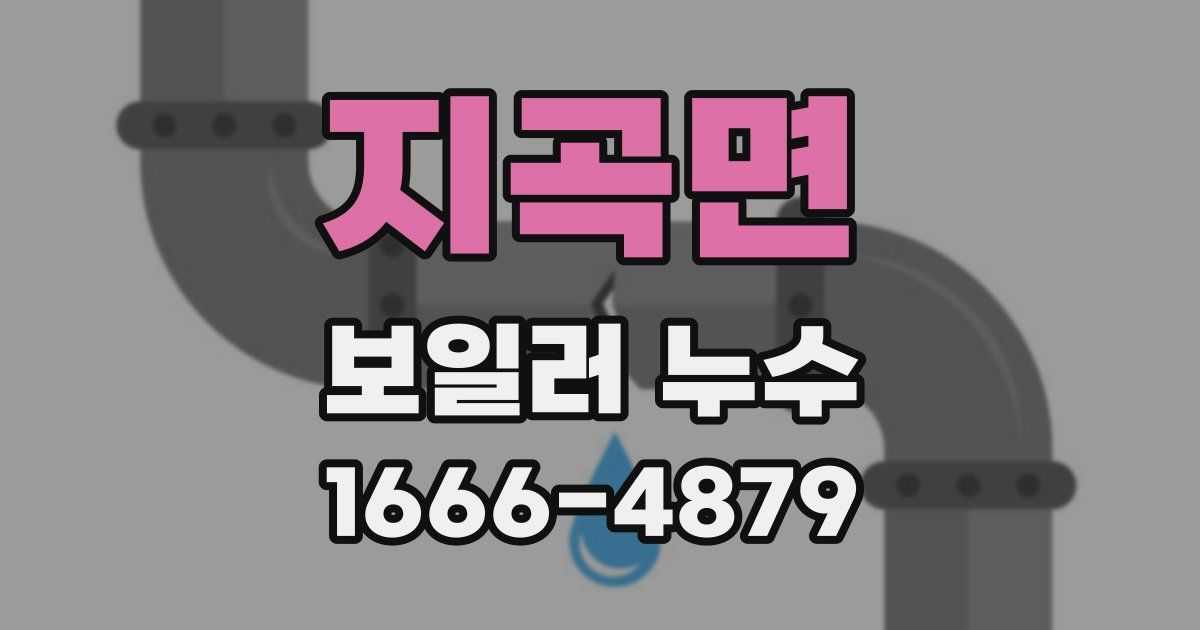 지곡면 보일러 누수