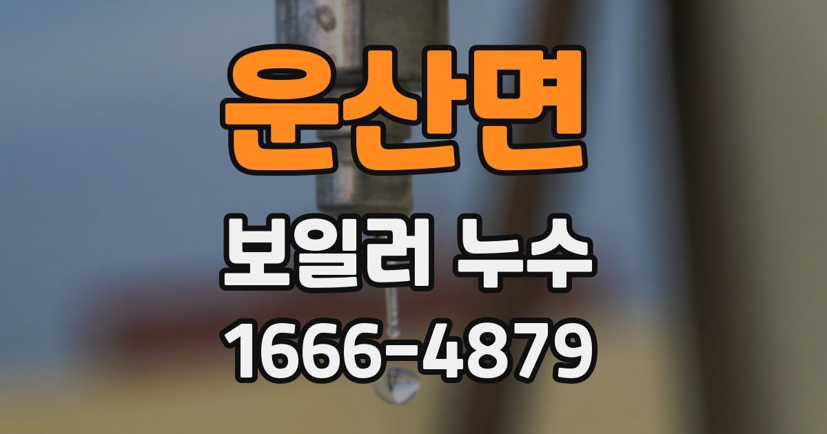 운산면 보일러 누수