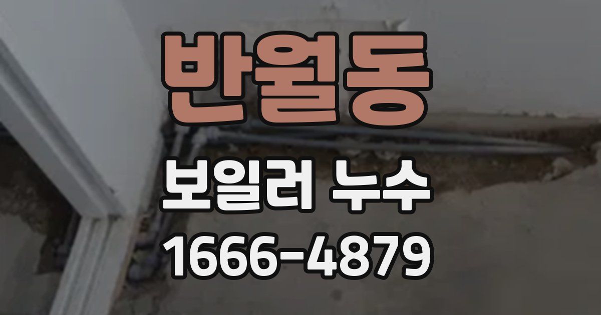 반월동 보일러 누수