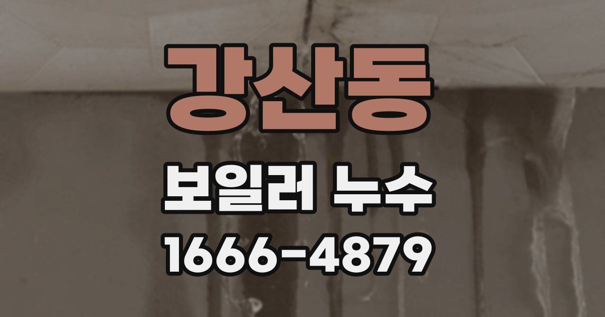 강산동 보일러 누수