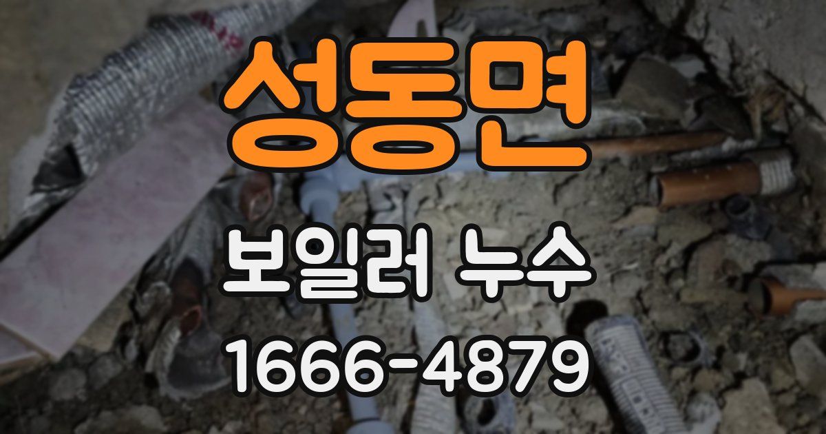 성동면 보일러 누수