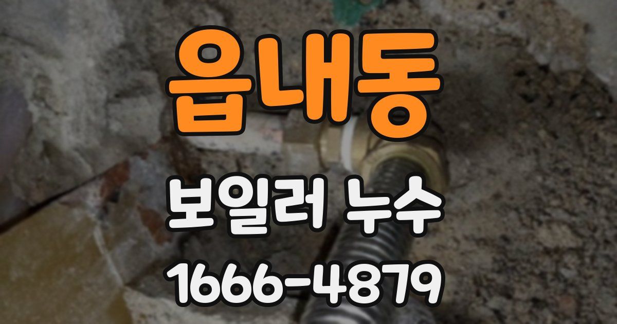 읍내동 보일러 누수