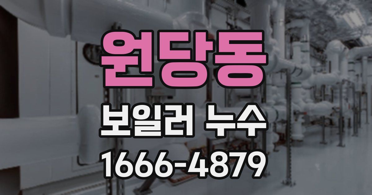 원당동 보일러 누수