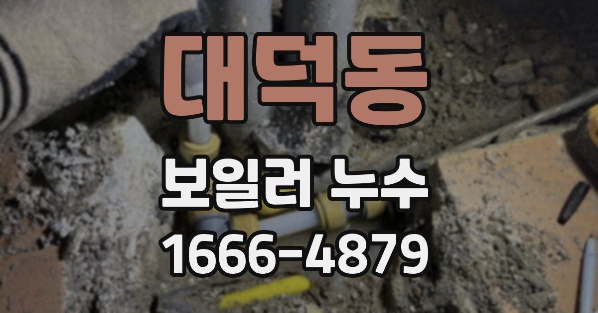 대덕동 보일러 누수