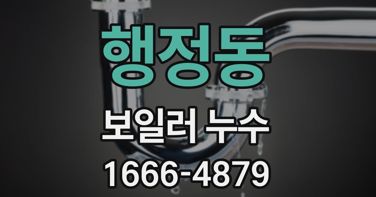 행정동 보일러 누수