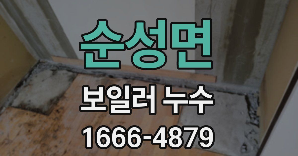 순성면 보일러 누수