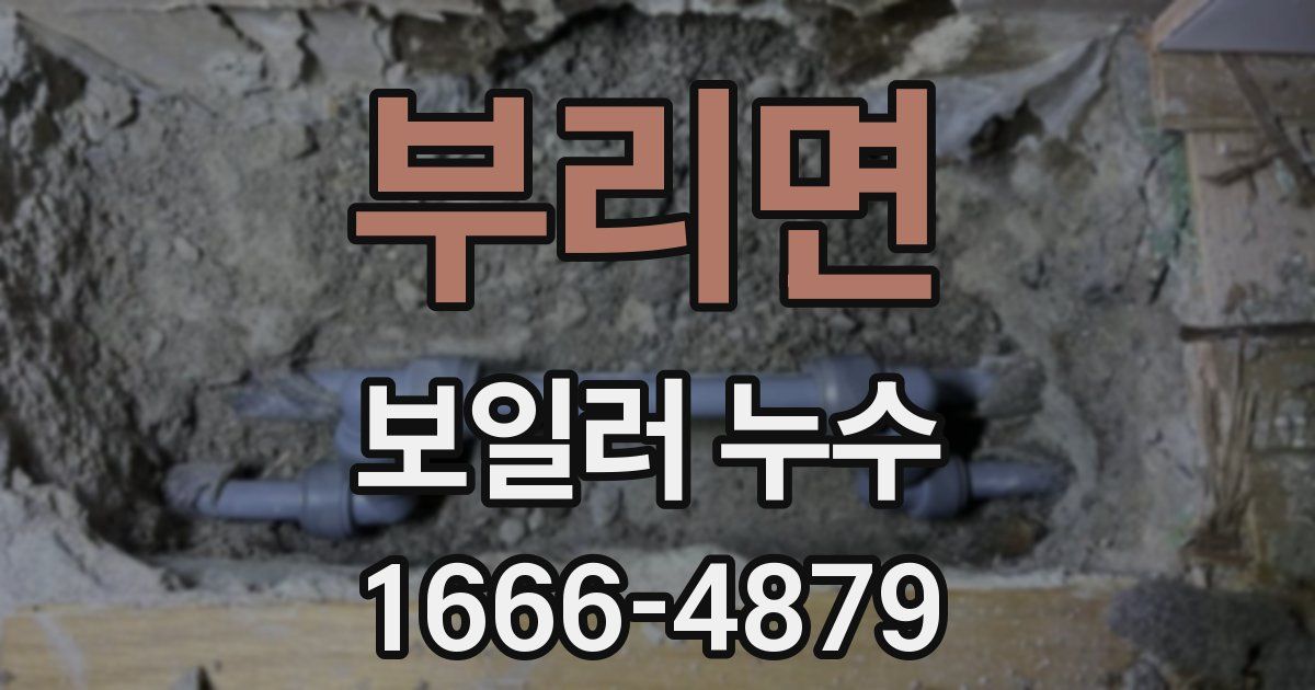 부리면 보일러 누수