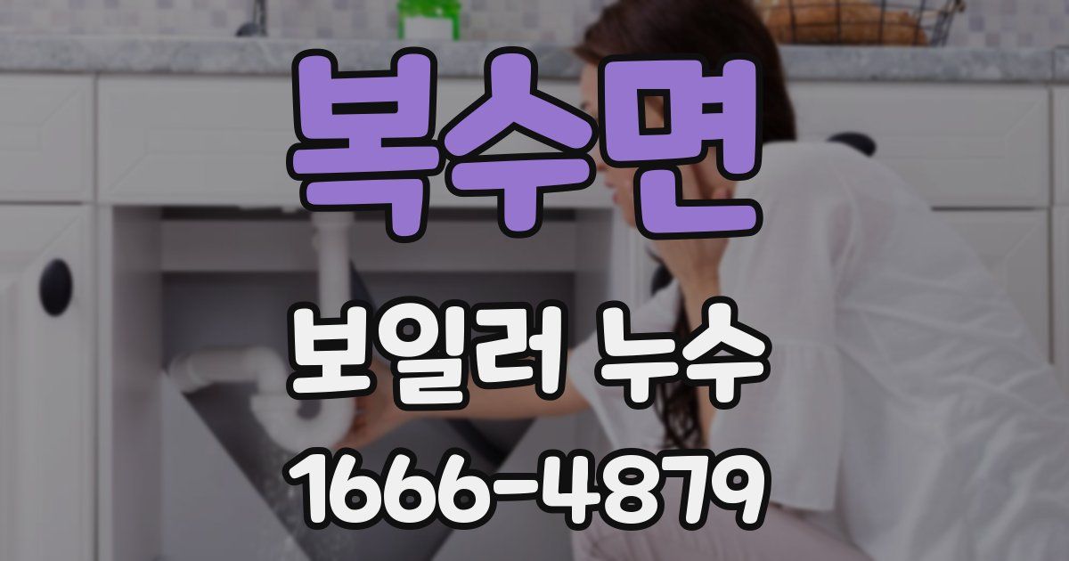 복수면 보일러 누수