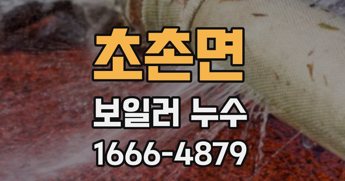 초촌면 보일러 누수