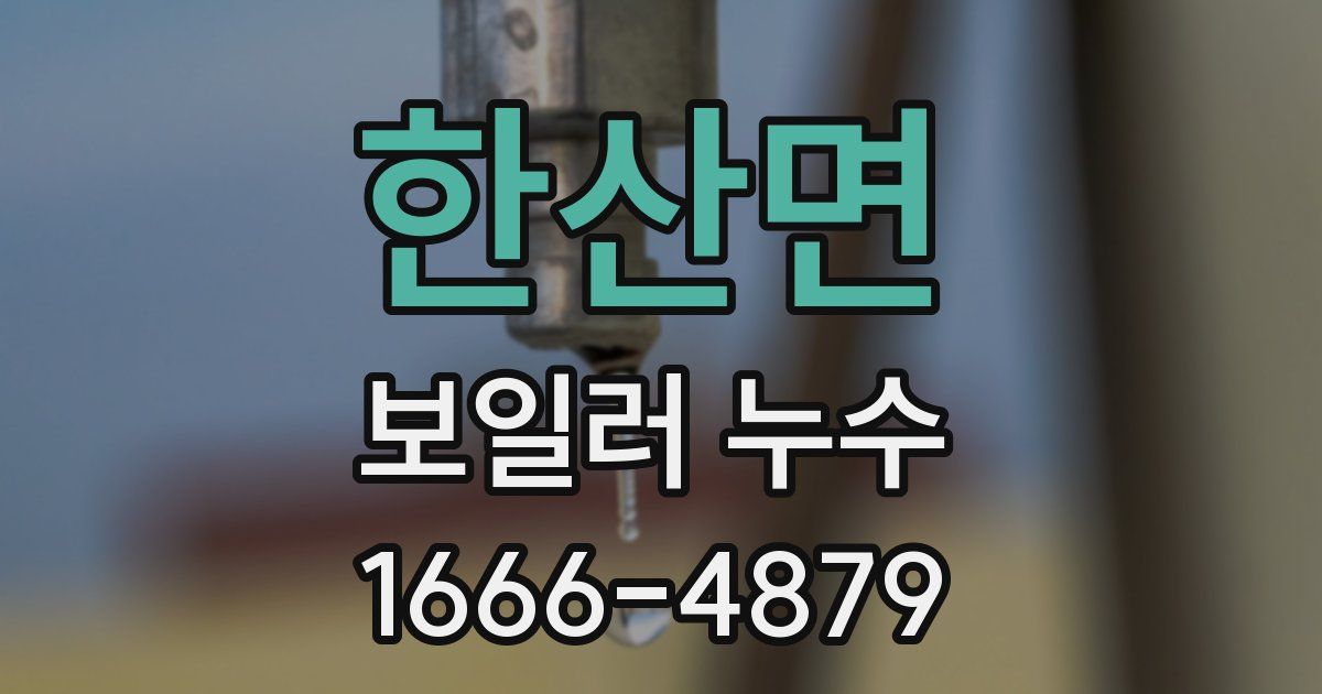 한산면 보일러 누수