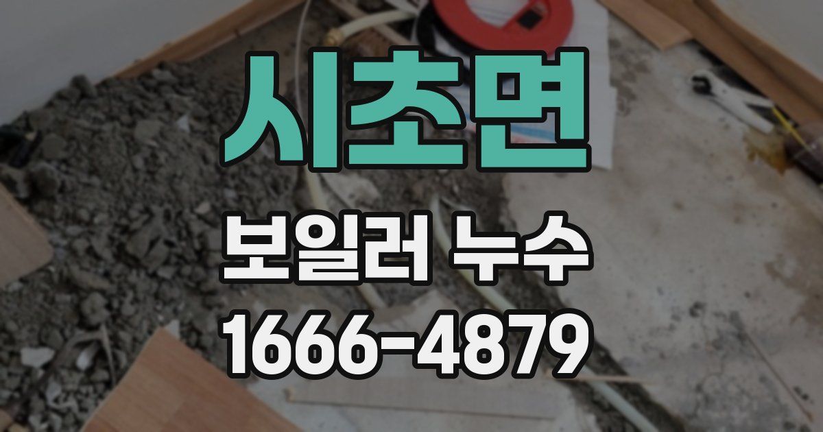 시초면 보일러 누수