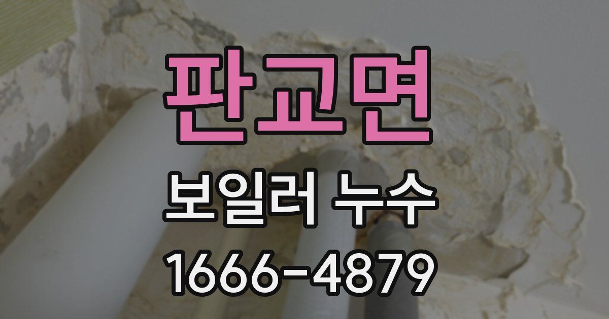 판교면 보일러 누수